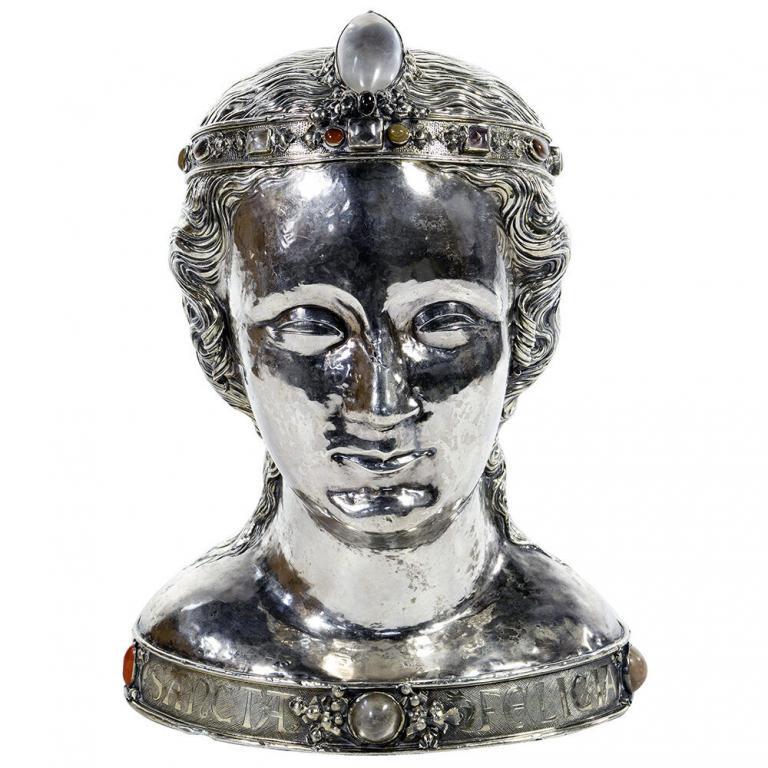 Continental Silver St. Felicia Reliquary Bust