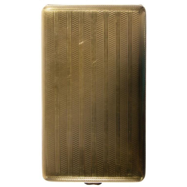 British 18k Gold Cigarette Case by E.S. & Co