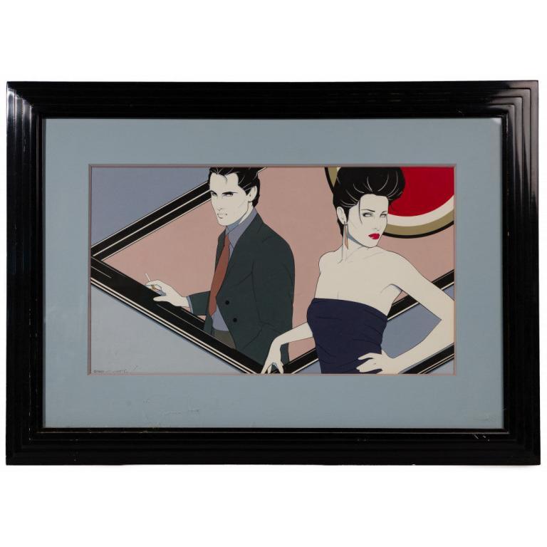 Patrick Nagel (American, 1945-1984) "Lucky Strike" Acrylic on Illustration Board