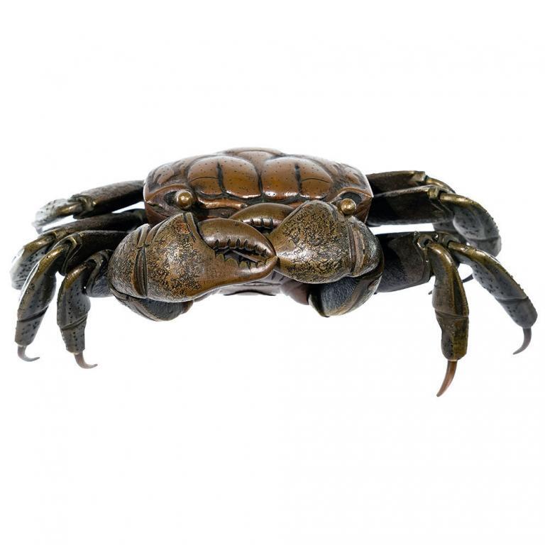 JAPANESE BRONZE ARTICULATED CRAB