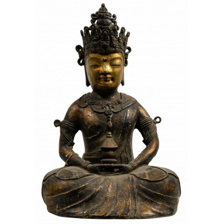 Chinese Ming Style Bronze Guanyin Statue