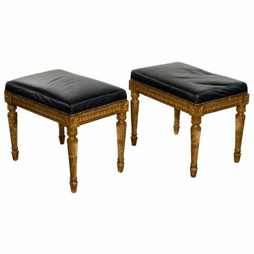 French Empire Style Giltwood Benches