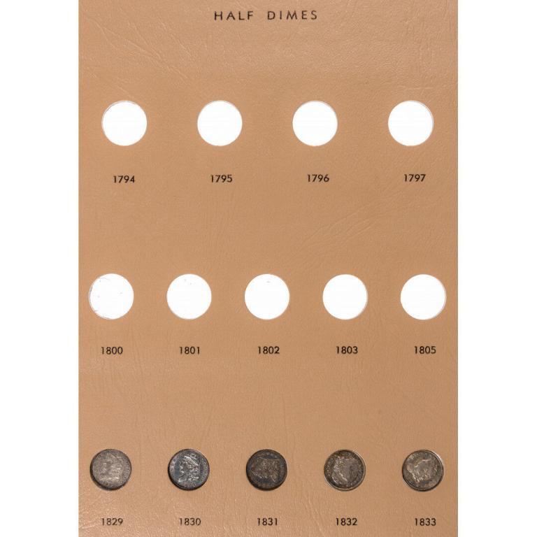 Half Dime H10c Partial Set