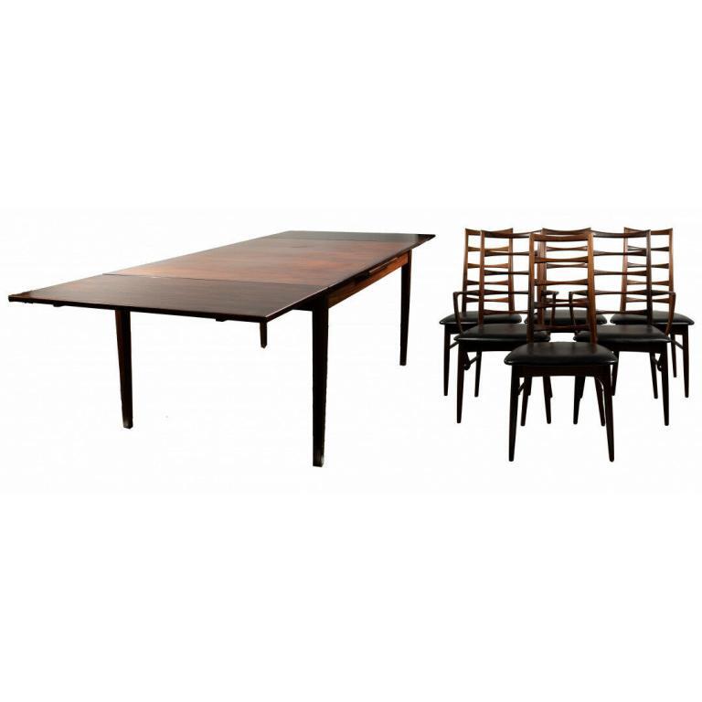 Niels Koefoed for Koefoed Hornslet Rosewood Lis Dining Set