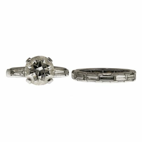 Platinum and Diamond Engagement and Wedding Band Rings