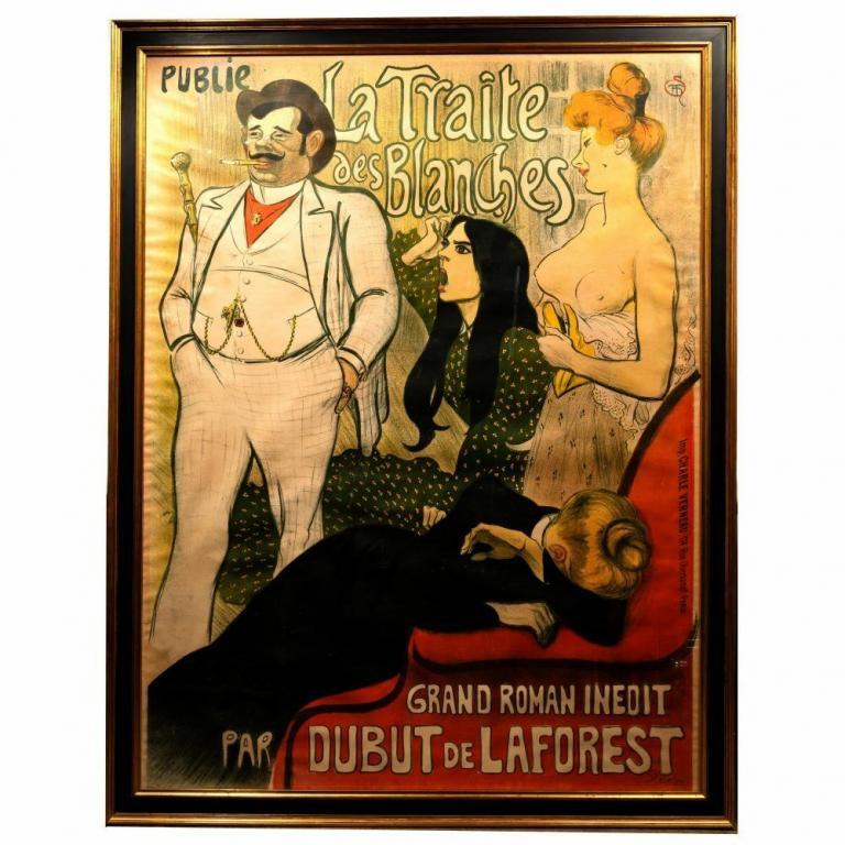 Theophile Alexandre Steinlen La Traite des Blanches Lithograph Poster